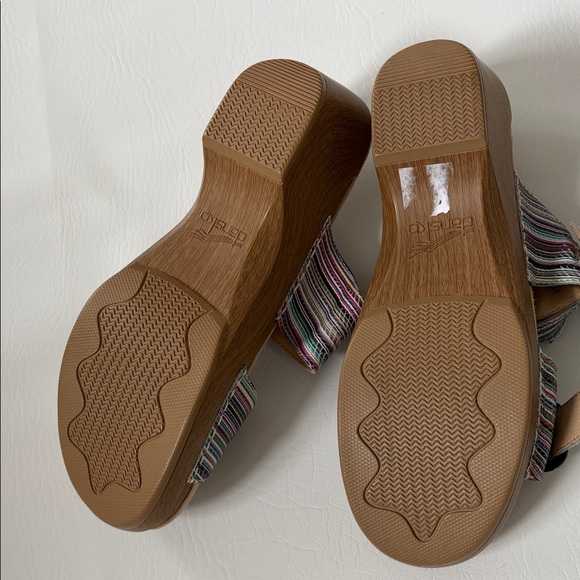 Dansko Women’s Shoes Sophie Stripe Leather Slip On Slide Sandals size 9.5 - Picture 7 of 15